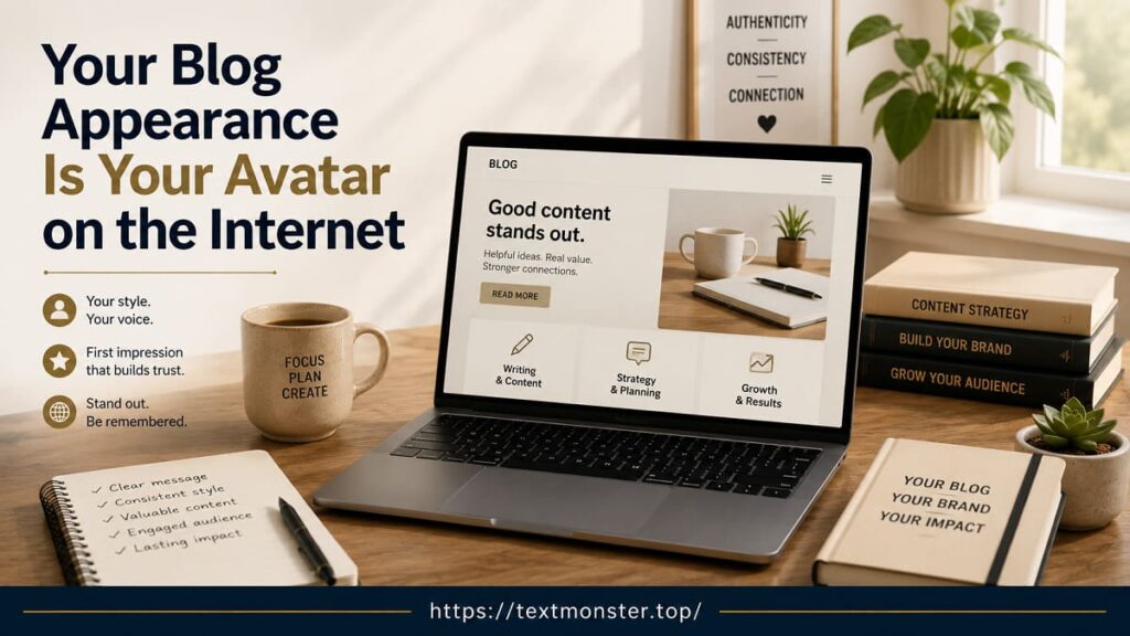 Perfect Layout and Cozy Design of a Blogger's Workspace Aesthetic blog design and a content creator's workspace.