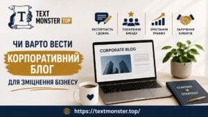 Чи варто вести корпоративний блоґ для зміцнення бізнесу від Text Monster.