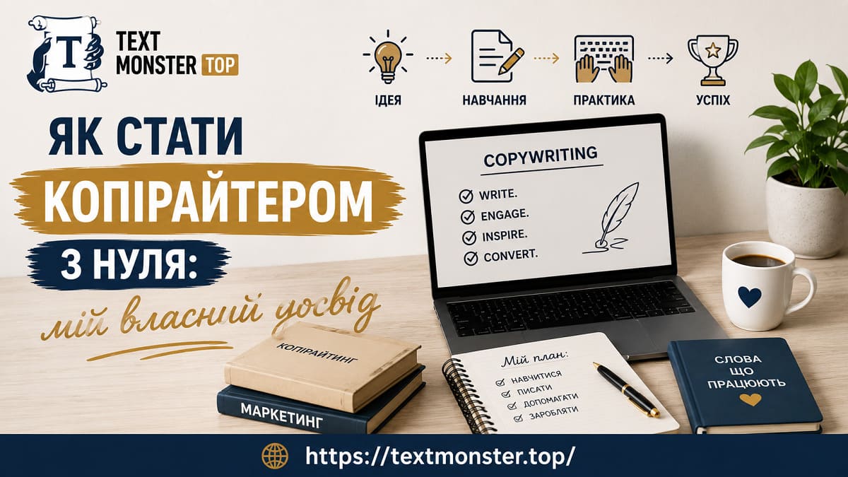 Як стати копірайтером з нуля — мій власний досвід від Text Monster.