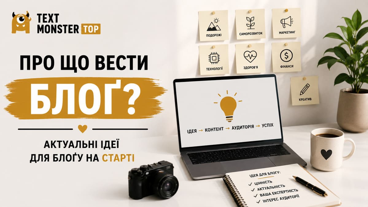 Про що вести блоґ — ідеї для блоґу на старті від Text Monster.